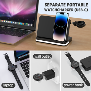 OEM 2024 USB Tipo C Adaptador de <span class=keywords><strong>cargador</strong></span> Nuevo producto Plegable 3-en-1 <span class=keywords><strong>Cargador</strong></span> inalámbrico rápido <span class=keywords><strong>para</strong></span> <span class=keywords><strong>Samsung</strong></span> <span class=keywords><strong>para</strong></span> Galaxy Watch - Product Image 2