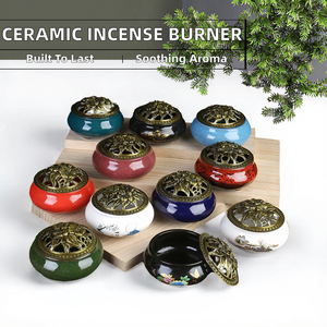 Quemador de Incienso Chino de Cerámica Celadón, Pequeño, para Aromaterapia, para Toda Temporada, Artículos Budistas para el Hogar, Difusor de Fábrica - Product Image 2