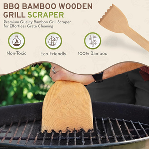 Raspador de Parrilla de Madera de Haya, Limpiador de Planchas, Herramienta de Madera Natural Segura y Gratuita para Parrillas Traeger y Otras - Product Image 6