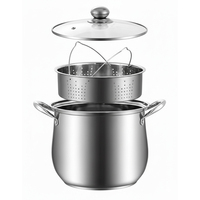 Ensemble de casseroles vapeur pliables en acier inoxydable pour légumes, aliments et soupes, pour usage en restaurant
