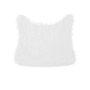 Chapeau d'hiver chaud en tricot avec oreilles de chat, couleur unie, épais, coupe-vent, pour femmes, utilisation en extérieur - Product Image 3