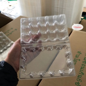 Scatola/contenitore d'imballaggio del vassoio dell'uovo di quaglia di plastica trasparente a 15 fori usa e getta di alta qualità - Product Image 6