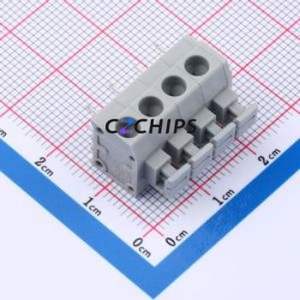 MX235-5.0-04P-GY01-Cu-A Spring Terminal Block Through hole Component (THT),P=5mm Connector 1x4P 5mm Gray Through Hole - Product Image 1