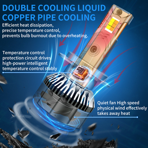 H11 24V LED đầu H19 CANBUS Đèn pha 110W công suất cao H18 12V 9012 6500K + 3000K + 4300K 3 màu H4 H3 9005 tự động đôi ống đồng - Product Image 4