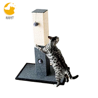 Poste à gratter pour chat type chaton, poteau pour gratter avec boule suspendue, résistant, avec corde en Sisal