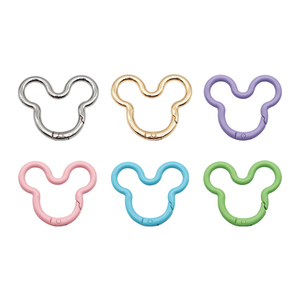 Phụ kiện chính nối Keychain hình dạng vòng chìa khóa sáng tạo phim hoạt hình đầy màu sắc kim loại chia vòng chìa khóa thép chia Nhẫn - Product Image 6