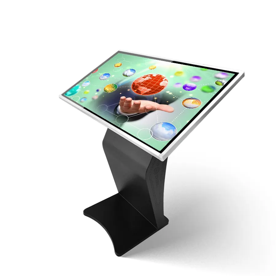 49 inch UHD Free stand LCD self service touch screen monitor advertising information kiosk