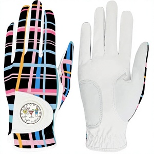 Gants de golf professionnels unisexes, respirants, en cuir véritable, poignées antidérapantes, sangle de poignet réglable, accessoires de golf pour l'extérieur - Product Image 3