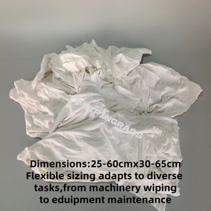 أكياس قماش بيضاء للتنظيف الصناعي 100% قطن، وزن 25 كجم، قصاصات قماش بيضاء للرسامين، مناسبة لقص القمصان - Product Image 3