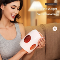 Masseur de mains électrique à pression d'air, acupression, airbags pour paume et doigts, fonction chauffante, soulagement de l'engourdissement, alimentation USB