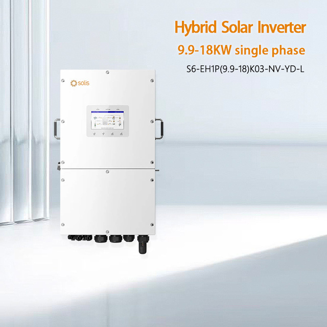 9.9-18KW Solis Single Phase Hybrid Inverter S6-EH1P(9.9-18)K03-NV-YD-L 3/6 MPPT 520V 97.6% Efficiency in Stock