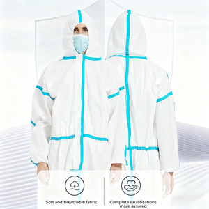 ชุดคลุมป้องกันระบายอากาศได้ดีแบบใช้แล้วทิ้งทำจากโพลีเอทิลีน PP ไม่ถักไม่ทอสำหรับภาพวาดในอุตสาหกรรมอาหารสำหรับผู้ใหญ่ - Product Image 3