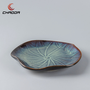 Assiettes en céramique avec motifs de feuilles de Lotus, assiettes en <span class=keywords><strong>porcelaine</strong></span>, en céramique, pour le dîner, avec un <span class=keywords><strong>lot</strong></span> de couleurs, 8-10.5 pouces, 10 pièces - Product Image 6