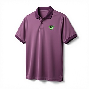 Custom Mauve <b>Purple</b> <b>Polo</b> <b>Shirt</b> <b>Mens</b> Golf <b>Polo</b> Embroidered Uniform Moisture Wicking Short Sleeve Business Casual Workwear Top - Product Image 1