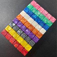 Dés à jouer D6 en acrylique, 16 mm, à angle droit, pour impression et gravure, couleurs mélangées, effet nacré marbré, légers et brillants, pour enfants