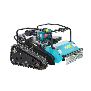 Industrial Grade 196cc <b>Remote</b> <b>Control</b> Lawn <b>Mower</b> With Tea Mountain <b>Track</b> & Petrol/Gasoline Grass Crusher Ymn21 4-s - Product Image 1