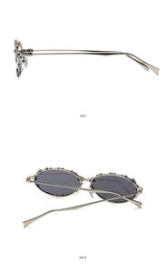 Diamond <b>Sunglasses</b> Low Moq Classic Shades Women Fashionable Retro Oval <b>Sunglasses</b> for Men and Woman - Uv protection and Stylish - Product Image 5