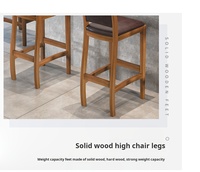 American Vintage Arthropod Bar Chair Bois Massif Cuir Doux Design Confortable pour Hôtels Modernes Restaurants Gymnases-Échantillons Gratuits