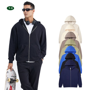 Y-XHeavy Peso 380g Em Branco De Alta Qualidade Hoodies Atacado Zip up <span class=keywords><strong>Hoodie</strong></span> Zip up <span class=keywords><strong>Jacket</strong></span> <span class=keywords><strong>Cardigan</strong></span> para Homens - Product Image 1