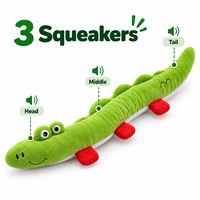 Jouet pour chien en peluche extra long avec 3 points sonores pour les jeux de traction