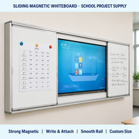 Tableau blanc magnétique mural coulissant à prix compétitif pour l'enseignement en classe scolaire