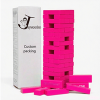 Jeux de blocs de bois empilés de 48 pièces pour adultes Défis amusants passionnants pour les couples Relations entre tous les sexes
