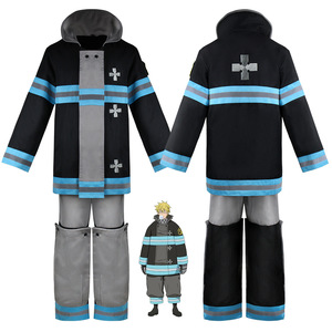 Disfraz de Cosplay de Shinra Kusakabe de Fire Force, Uniforme de Bombero Masculino, Equipo 8, Traje de Juego de Rol de Anime, Verano 2022 - Product Image 1