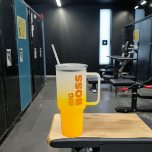 Vaso de vidrio de 40oz con tapa de plástico y vaso de vidrio reutilizable con pajita, <span class=keywords><strong>botella</strong></span> de <span class=keywords><strong>agua</strong></span> Big <span class=keywords><strong>boss</strong></span>, vaso de vidrio para jugo - Product Image 3