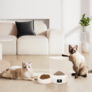 Distributeur automatique de nourriture pour animaux de compagnie <span class=keywords><strong>ANTECH</strong></span> 2025, 3L, avec minuterie, design intelligent pour chats et chiens, 3 bols à eau, 3 bols à nourriture, distributeur gratuit pour animaux de compagnie - Product Image 4