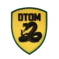 Badge tactique DTOM en PVC, à coudre, avec appliqué en dentelle, motif serpent 3D, crochet de ceinture, décoration vestimentaire, patch en caoutchouc, design personnalisé, souple