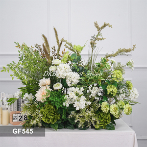 DKB High Quality <b>Artificial</b> Wedding <b>Flowers</b> Handmade White Green Rose Aisle Runner Real Touch <b>Flower</b> Row Graduation Easter - Product Image 2