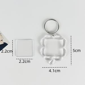 Llavero de Acrílico Transparente para Manualidades, con Marco de Fotos de <span class=keywords><strong>Anime</strong></span>, Forma Redonda, Personalizable - Product Image 6