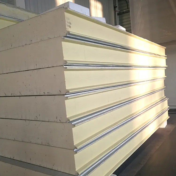 Thermal insulation ceiling panels steel structural pu roof sandwich panel for prefab building sound cheap price wall