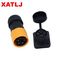 Conectores y Enchufes XLR Impermeables IP67 XATLJ M25 2 3 3+3 3+4, 50A 300V, Enchufes de Aviación para PCB/FPC, Personalizables