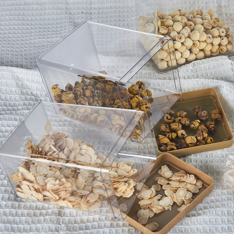 Wholesale Transparent Square Medicinal Packaging Box for Traditional Chinese Medicine Model G Customizable Plastic Box for