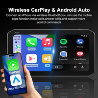 6.25 "système multimédia de moto sans fil CarPlay double caméra DVR TPMS BSD IP67 étanche moto GPS
