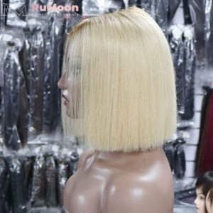 Peluca de Cabello Humano Virgen Ruso Europeo Brasileño <span class=keywords><strong>Rubio</strong></span> Miel Medio HD para Encaje Transpirable Frontal Frontal de Encaje Peluca Médica - Product Image 4