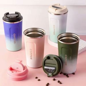 Eco-Friendly Reusable Coffee Cup | 510ml Double Insulated & Sweat-Proof | Custom Logo Branding Gradient Ramp for Green Companies - Product Image 4