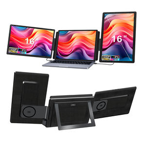Monitor Portátil de 16'' con Triple Pantalla, Conexión Plug and Play, para Computadoras Portátiles, Relación de Aspecto 16:10, IPS, Amplia Compatibilidad y Estructura Fácil de Plegar - Product Image 1