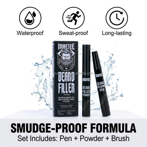Kit Penna Riempitrice per Barba IMMETEE all'Ingrosso, Impermeabile, con Polvere Colorante e Matita per Uomini, Set per la Cura della Barba con Etichetta Privata - Product Image 2