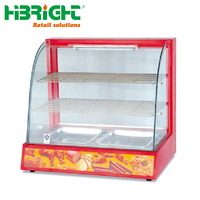 Vitrine chauffante commerciale en acier inoxydable pour pizzas et plats chauds, électrique/gaz, pour snacks