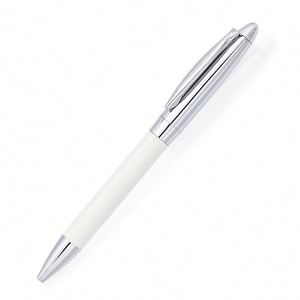 High Quality Custom Logo Metal Business Ballpoint <b>Pen</b> Laser Engraved Silk Printed Twisted Leather Design for Writing - Product Image 3
