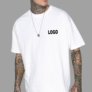 เสื้อยืดแนวสตรีทแวร์สำหรับผู้ชายเสื้อยืดกีฬาทรงแบ็กกี้สะพายไหล่สำหรับผู้ชายเสื้อยืดเปล่าไซส์ใหญ่พิเศษผ้าคอตตอน100% - Product Image 1