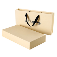 Lot de boîtes pliantes en papier à extrémité repliée pour emballage de lingerie et vêtements, sacs cadeaux et chaussettes, personnalisables, écologiques, pour la vente en gros