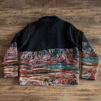 Streetwear sur mesure fabriqué en Chine Vêtements pour hommes à la mode Manteau tissé en jacquard avec fermeture éclair Veste pull-over en tapisserie