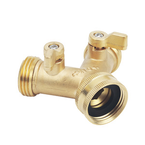 Rắn Brass xử lý vườn <span class=keywords><strong>Hose</strong></span> <span class=keywords><strong>Y</strong></span> van kết nối 2-cách nước Splitter <span class=keywords><strong>Adapter</strong></span> với kim loại xâ<span class=keywords><strong>y</strong></span> dựng - Product Image 2