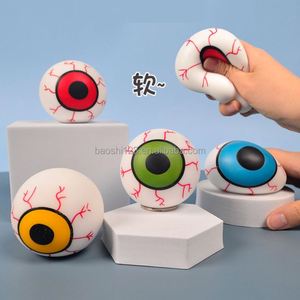 6cm Halloween Horror Flour Eye <b>Ball</b> TPR Stress Relief <b>Eyeball</b> Squishy Toy Vent Squeeze <b>Ball</b> Prank Toy for Pressure Relief - Product Image 4