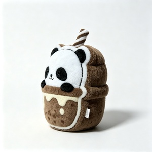Peluche de panda boba personalizado, peluche de panda con té con leche, peluche de panda con té de burbujas de chocolate, peluche de panda con bebida. - Product Image 2