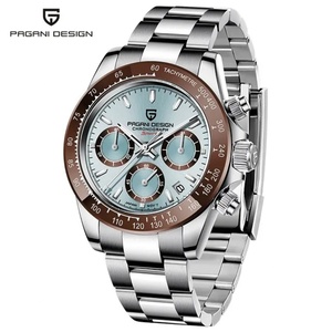 นาฬิกาข้อมือผู้ชาย PAGANI DESIGN รุ่น 1644 สีฟ้าใส ระบบควอตซ์ โครโนกราฟ กันน้ำ  กระจกแซฟไฟร์ VK63 AR - Product Image 1