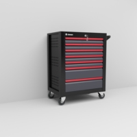 Chariot de rangement mobile pour outils de garage, 5 tiroirs, armoire à outils roulante de qualité professionnelle avec roulettes robustes et poignée latérale